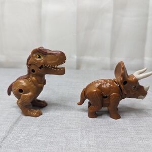 Jurassic Park Camp Toro Triceratops T Rex McDonalds Toy 2020 Dinosaurs Lot Of 2